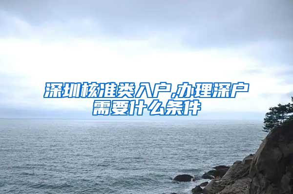 深圳核准类入户,办理深户需要什么条件