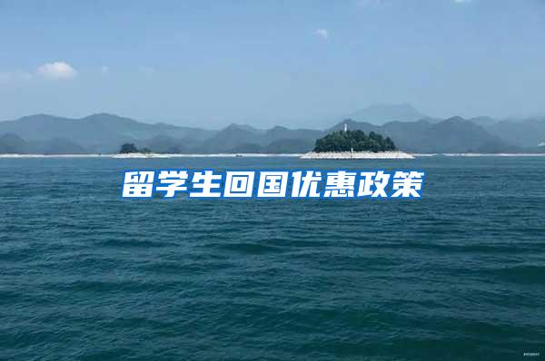 留学生回国优惠政策