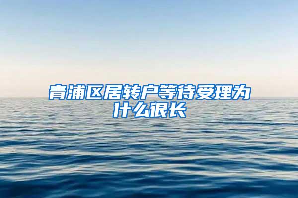 青浦区居转户等待受理为什么很长