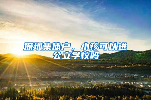 深圳集体户，小孩可以进公立学校吗