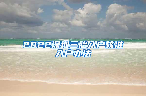 2022深圳三胎入户核准入户办法