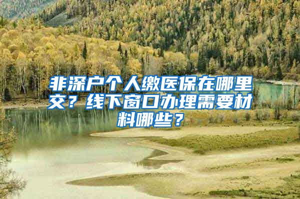 非深户个人缴医保在哪里交？线下窗口办理需要材料哪些？