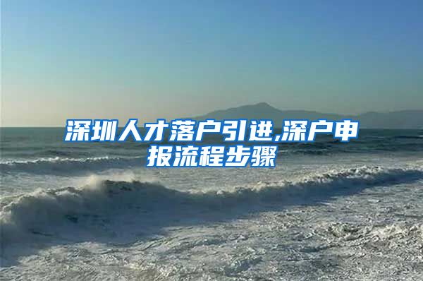 深圳人才落户引进,深户申报流程步骤