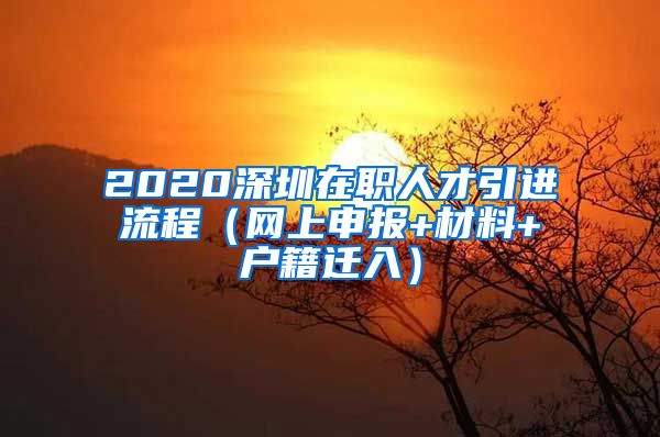 2020深圳在职人才引进流程（网上申报+材料+户籍迁入）