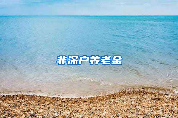 非深户养老金