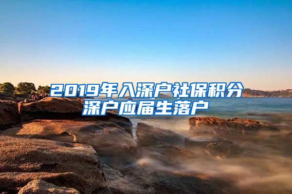 2019年入深户社保积分深户应届生落户