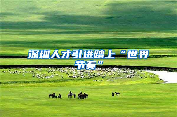 深圳人才引进踏上“世界节奏”