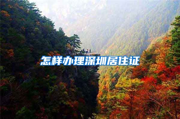 怎样办理深圳居住证