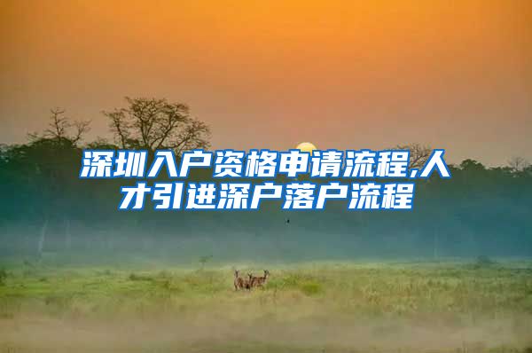 深圳入户资格申请流程,人才引进深户落户流程