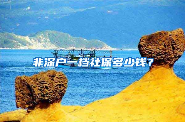 非深户一档社保多少钱？