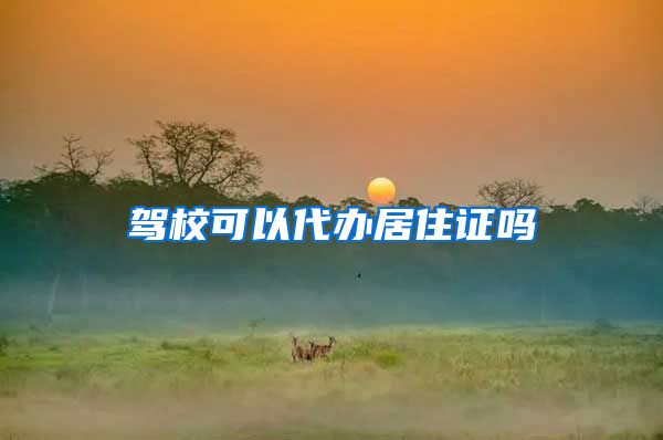 驾校可以代办居住证吗