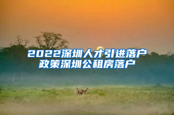 2022深圳人才引进落户政策深圳公租房落户
