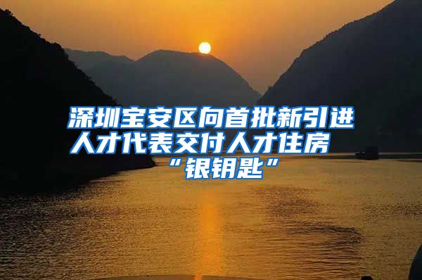 深圳宝安区向首批新引进人才代表交付人才住房“银钥匙”