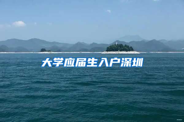 大学应届生入户深圳