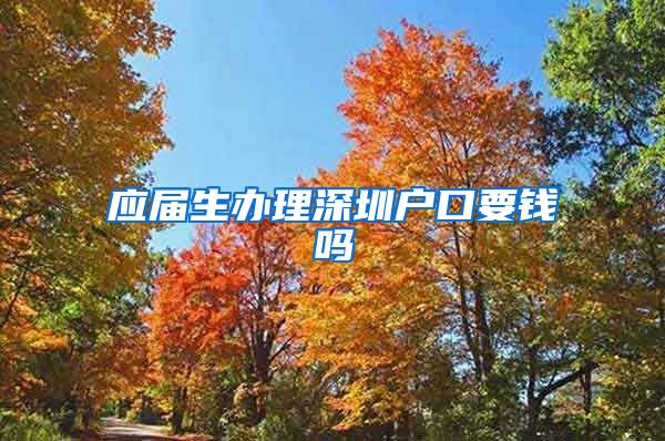 应届生办理深圳户口要钱吗