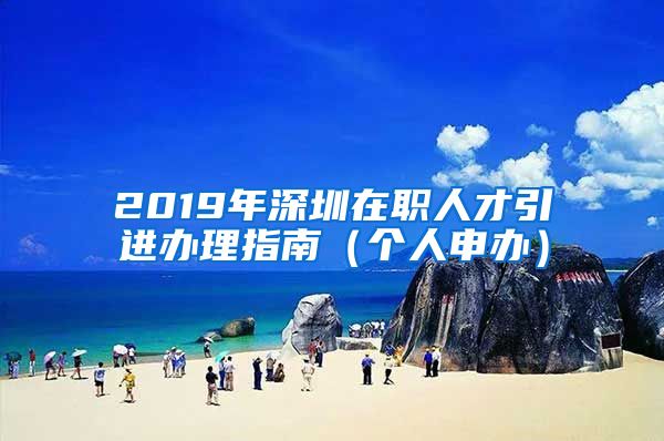 2019年深圳在职人才引进办理指南（个人申办）