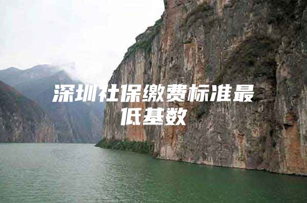 深圳社保缴费标准最低基数