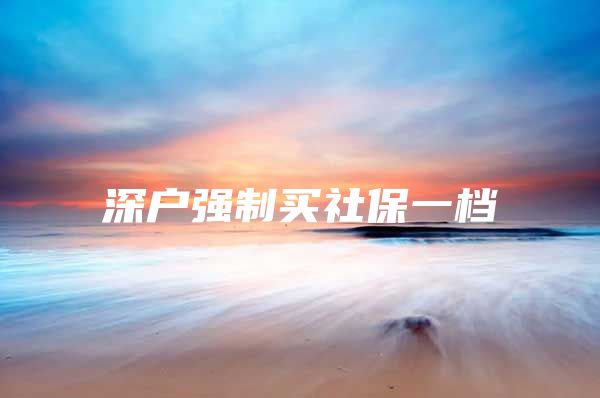 深户强制买社保一档