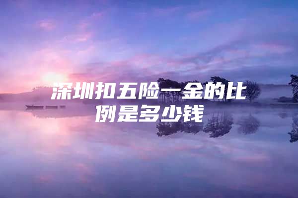深圳扣五险一金的比例是多少钱